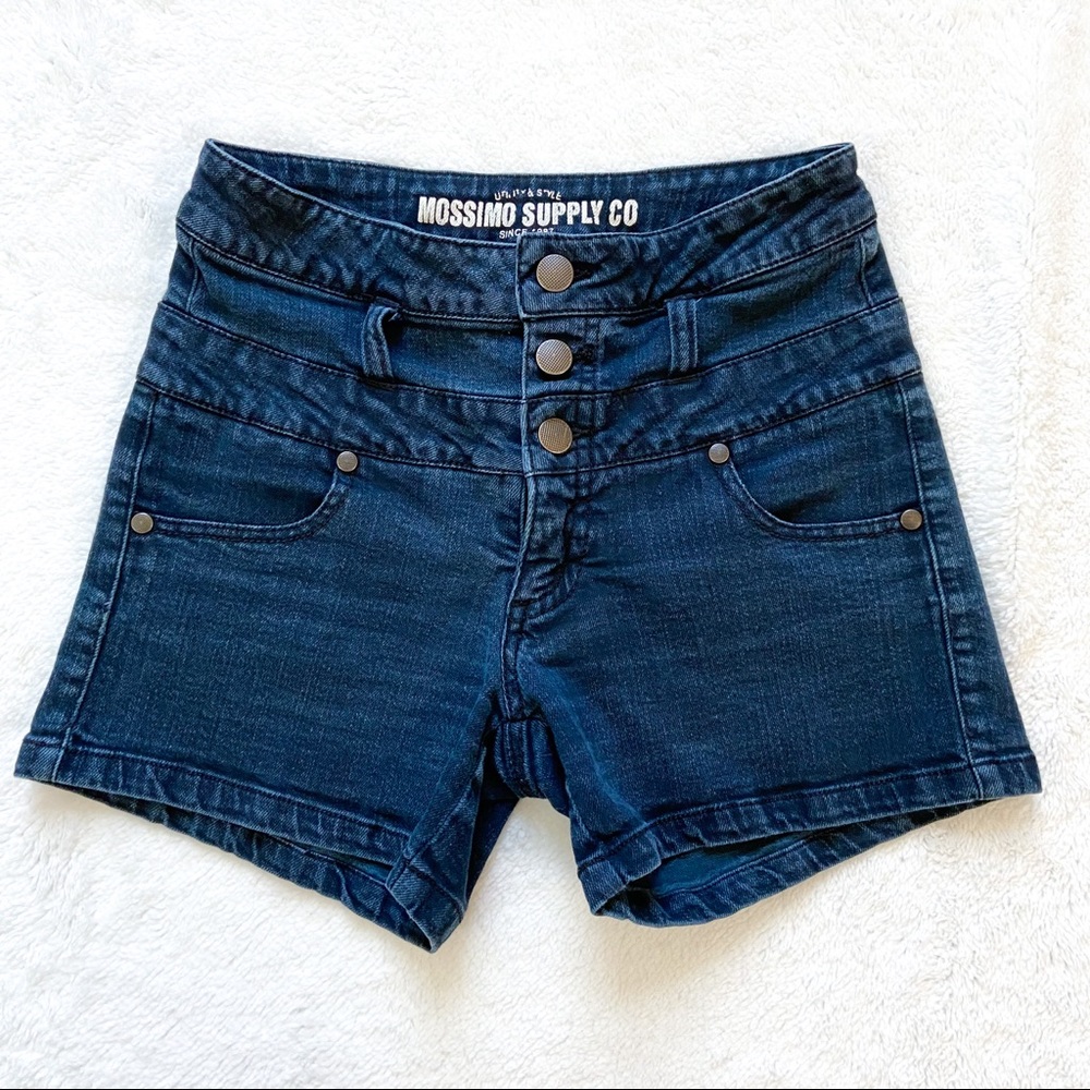 Mossimo high rise dark jean shorts